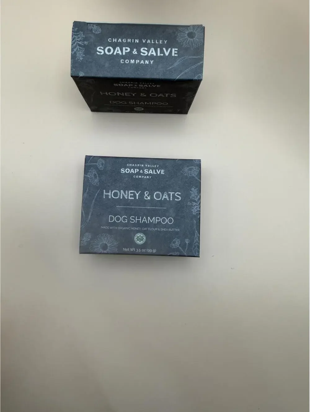 Set of 2 Chagrin Valley Honey & Oats Dog Shampoo Bars - Organic - 3.5oz - NEW